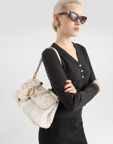 Dolce & Gabbana Bolso de mano My Sicily mediano en pitón Dolce & Gabbana Bolso de mano My Sicily mediano en pitón White BB7782B2X45
