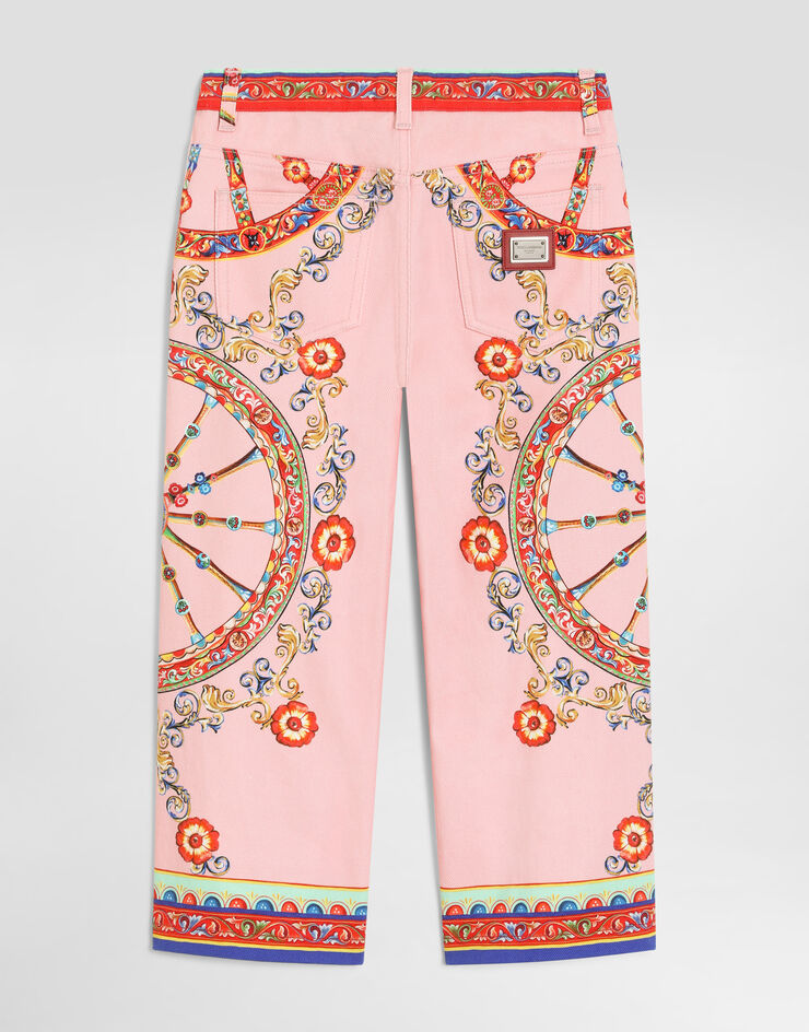 Dolce & Gabbana Carretto-print 5-pocket denim trousers Dolce & Gabbana Carretto-print 5-pocket denim trousers Multicolor L53F04LDE05