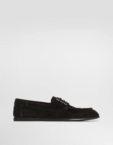 Dolce & Gabbana 스플릿 레더 소재 더비 슈즈 Black A10930A3O90