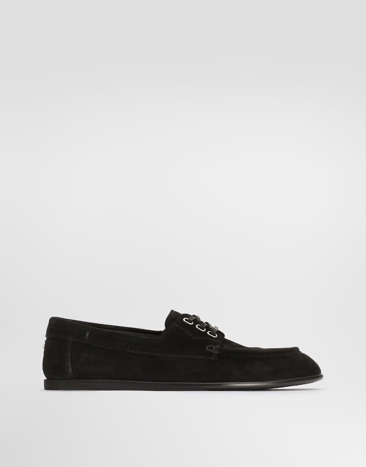 Dolce & Gabbana 스플릿 레더 소재 더비 슈즈 Dolce & Gabbana 스플릿 레더 소재 더비 슈즈 Black A10930A3O90