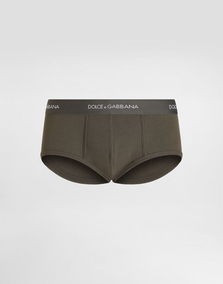 Dolce & Gabbana Ribbed cotton brando briefs Green M3C21JONN96