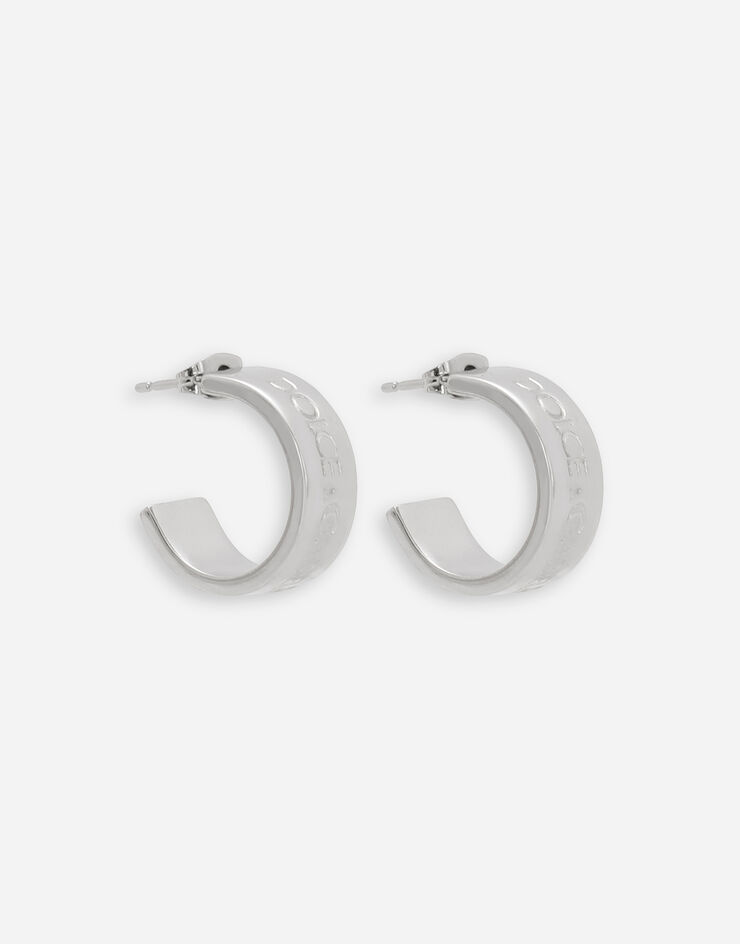 Dolce & Gabbana Pendientes a presión con logotipo Plateado WEQ5P4W1111