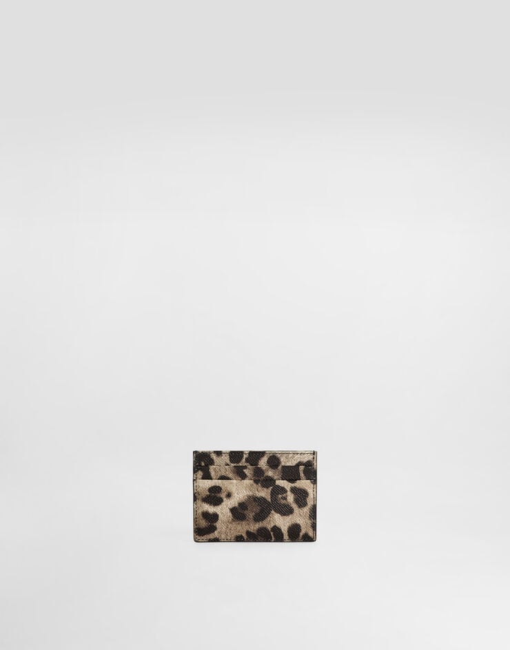 Dolce & Gabbana Kartenetui aus Dauphine-Leder mit Plakette Dolce & Gabbana Kartenetui aus Dauphine-Leder mit Plakette Drucken BI0330AX566