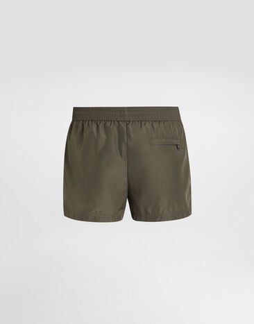 Dolce & Gabbana Boxers de bain courts en toile Multicolor M4E48TON0DK