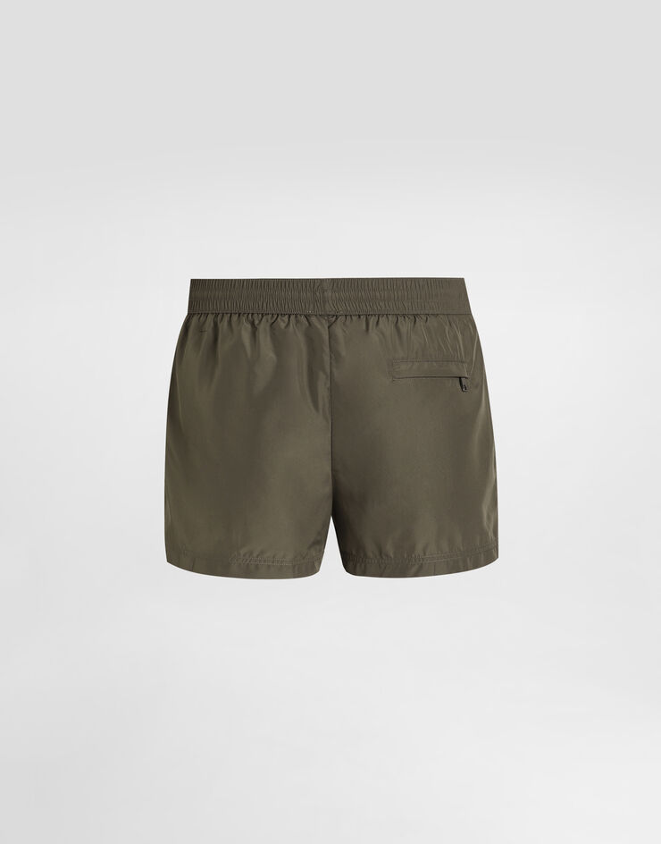 Dolce & Gabbana Short swim boxers in canvas Multicolor M4E48TON0DK