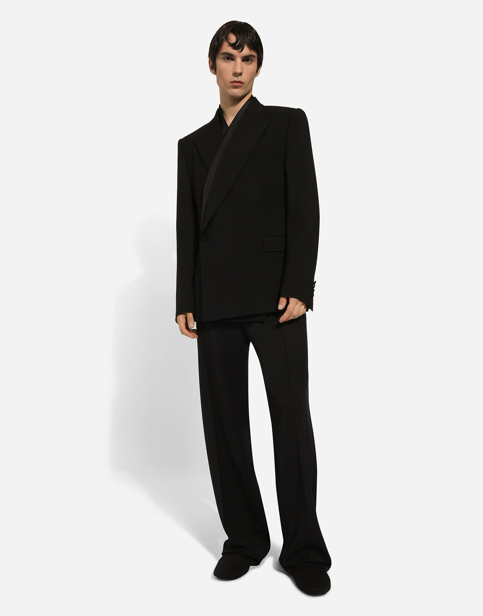 パリコレクション straight-leg wool Stretch pants Men for Black in パンツ
