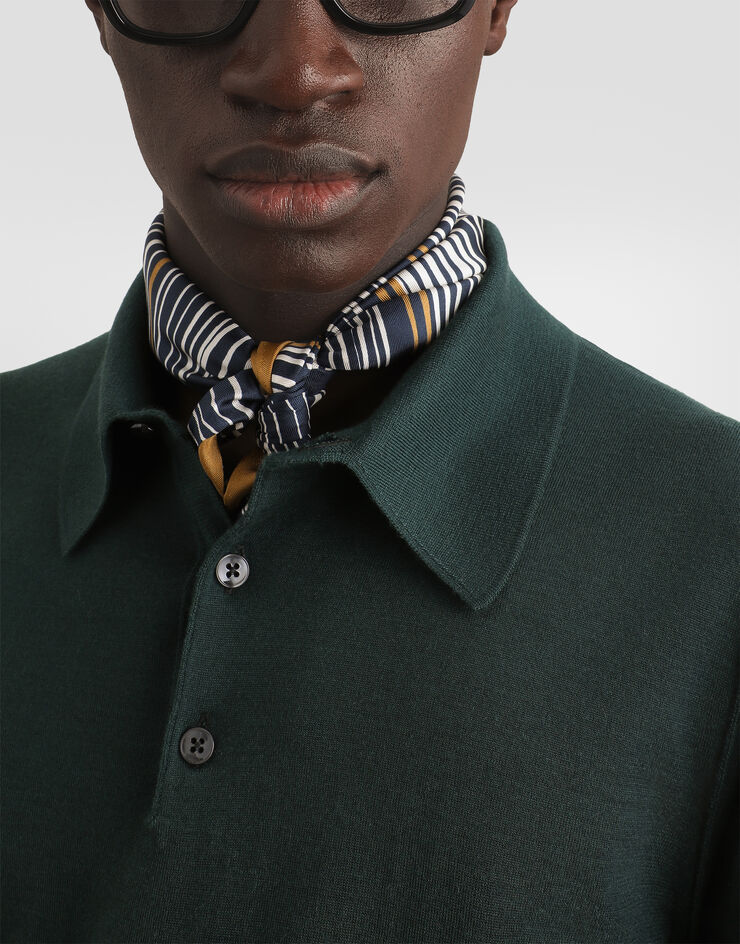 Dolce & Gabbana Knit cashmere polo shirt Dolce & Gabbana Knit cashmere polo shirt GXZ25TJBW1W