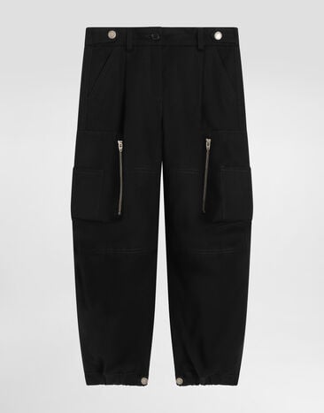 Dolce & Gabbana Technical cotton trousers Black L53P52LT373