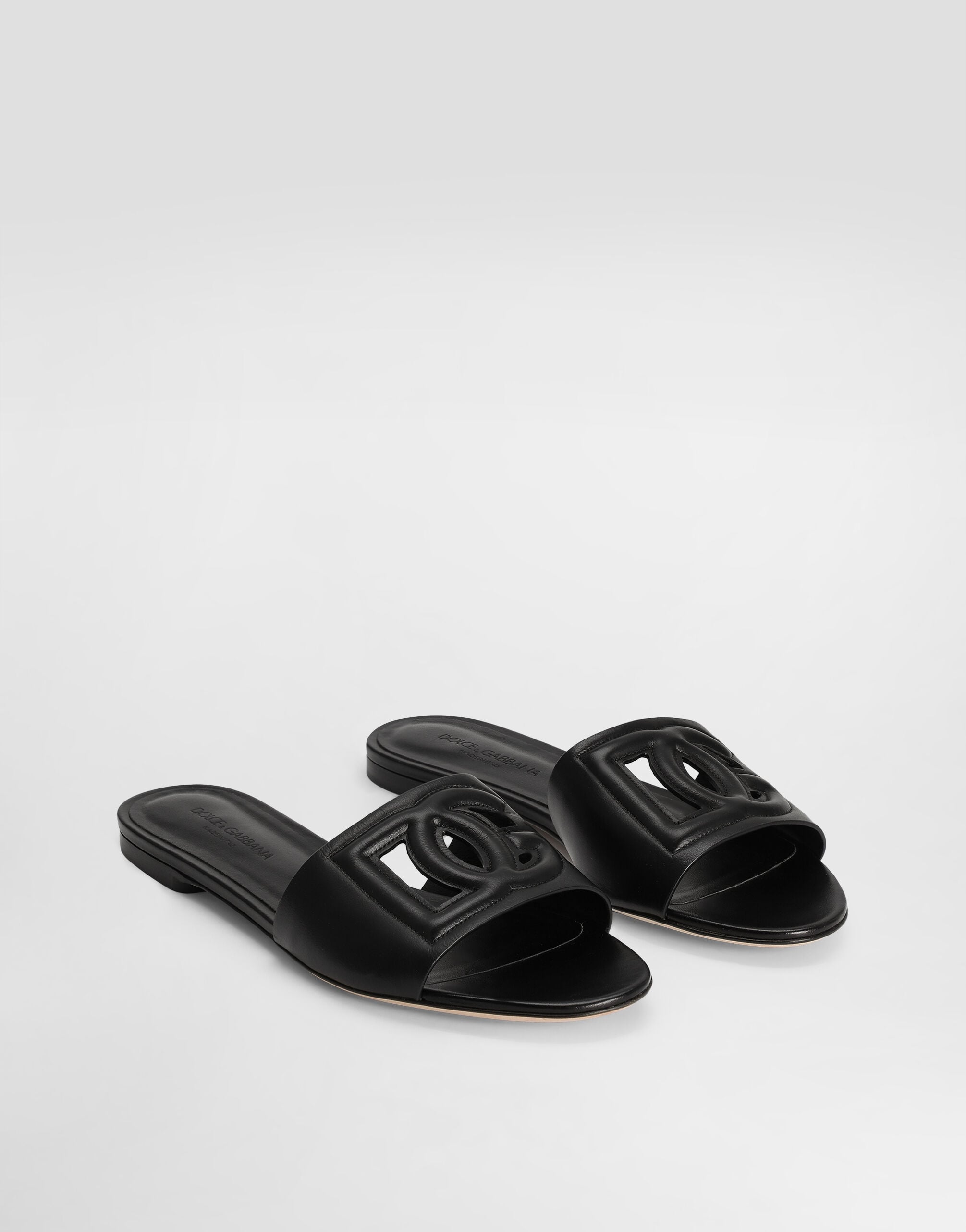 ブラックのウィメンズ Calfskin sliders | Dolce&Gabbana®