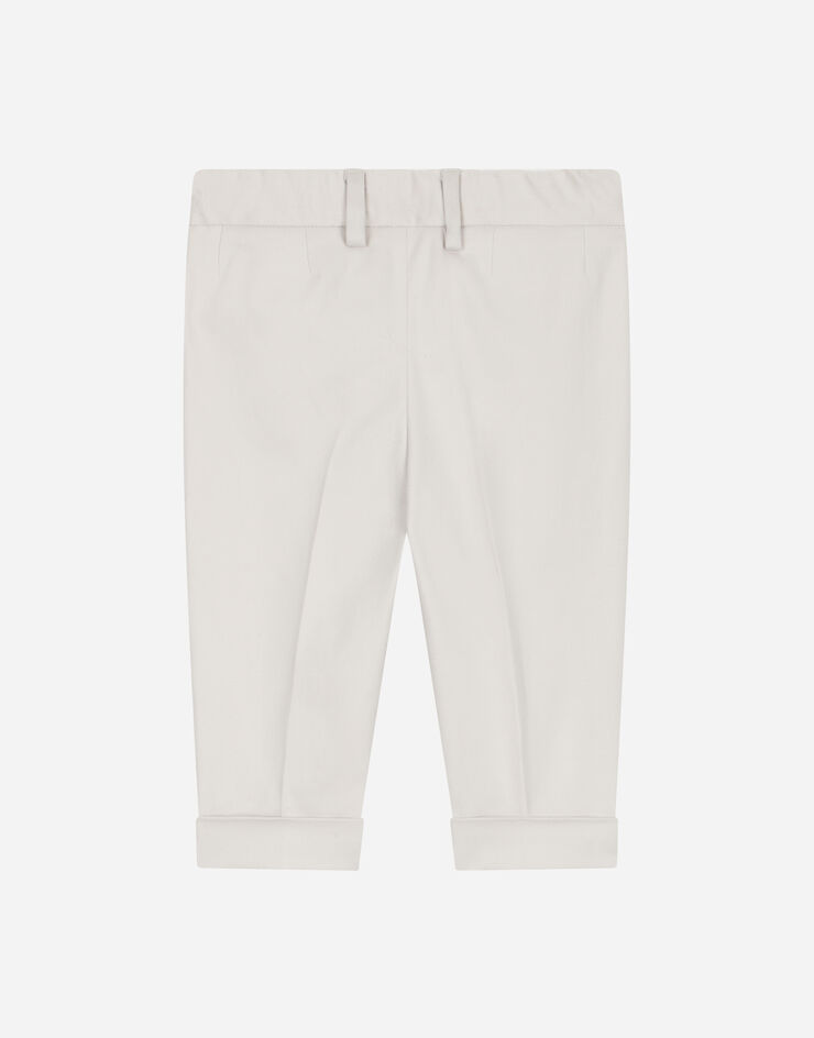 Dolce & Gabbana Pantalón de dril con logotipo DG Gris L13P93FUEE3