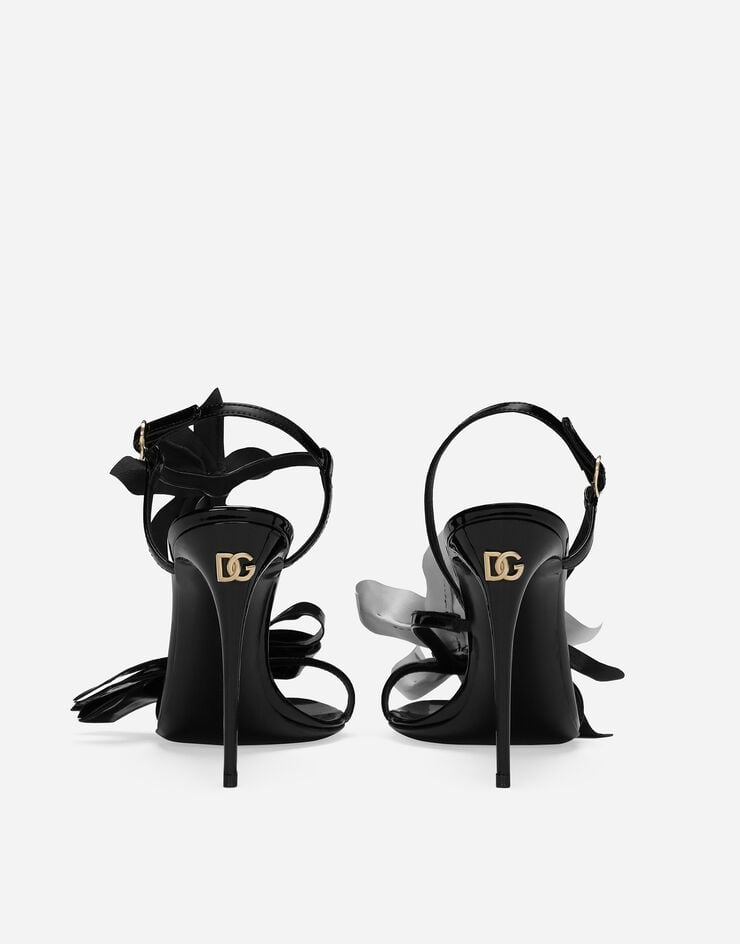 Patent leather sandals in Black for Women | Dolce&Gabbana®