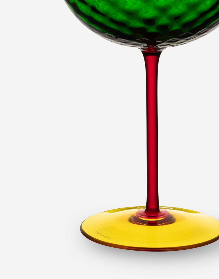Dolce & Gabbana Champagne Glass in Murano Glass Mehrfarbig TCB004TCA34