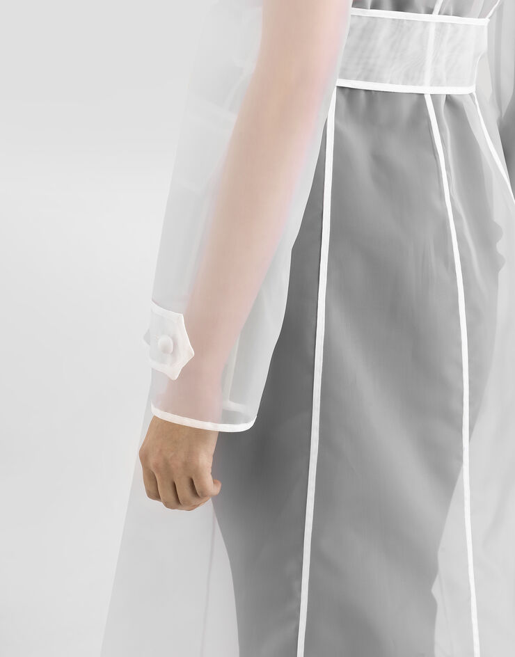 Dolce & Gabbana Trench en organza technique Blanc F0W3XTFUMG9