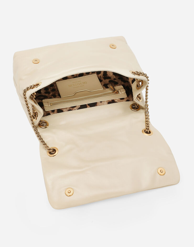 Dolce & Gabbana Tasche Devotion Soft mittelgroß Sahne BB7541AF984