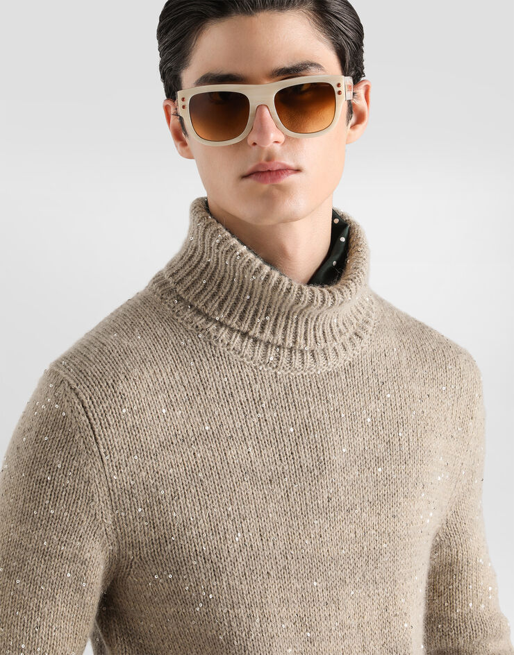 Dolce & Gabbana Knit turtleneck with sequins  GXWA4TJGMK1