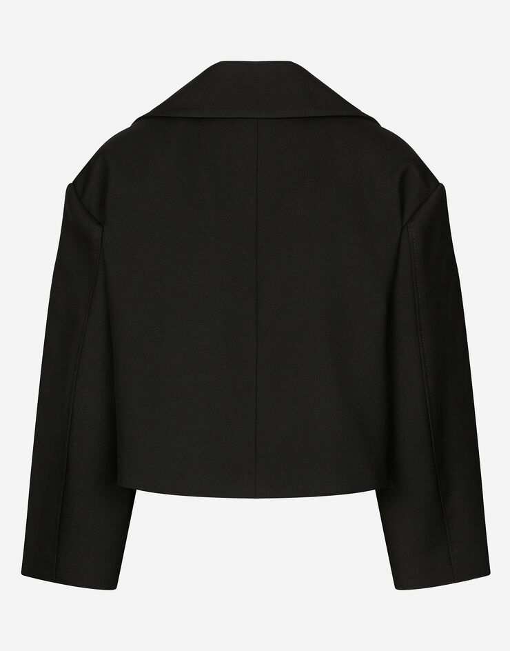 Dolce & Gabbana Short oversize wool gabardine jacket 블랙 F9R82TFU272