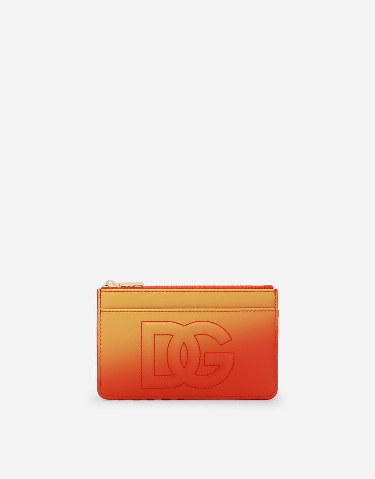 Dolce & Gabbana حافظة بطاقات Logo متوسطة برتقالي BI1261AS204