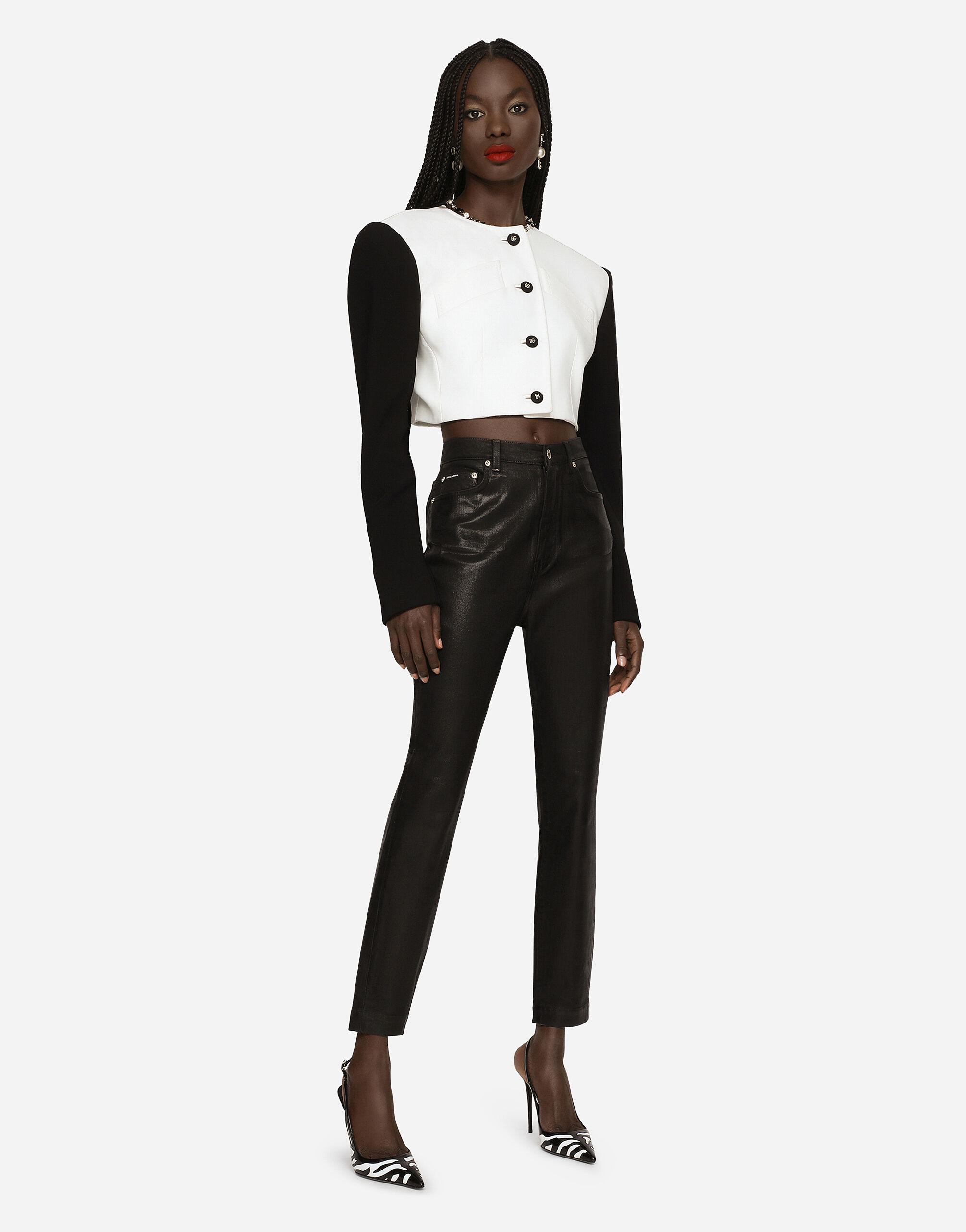 Coated denim Grace jeans in Multicolor for Women
