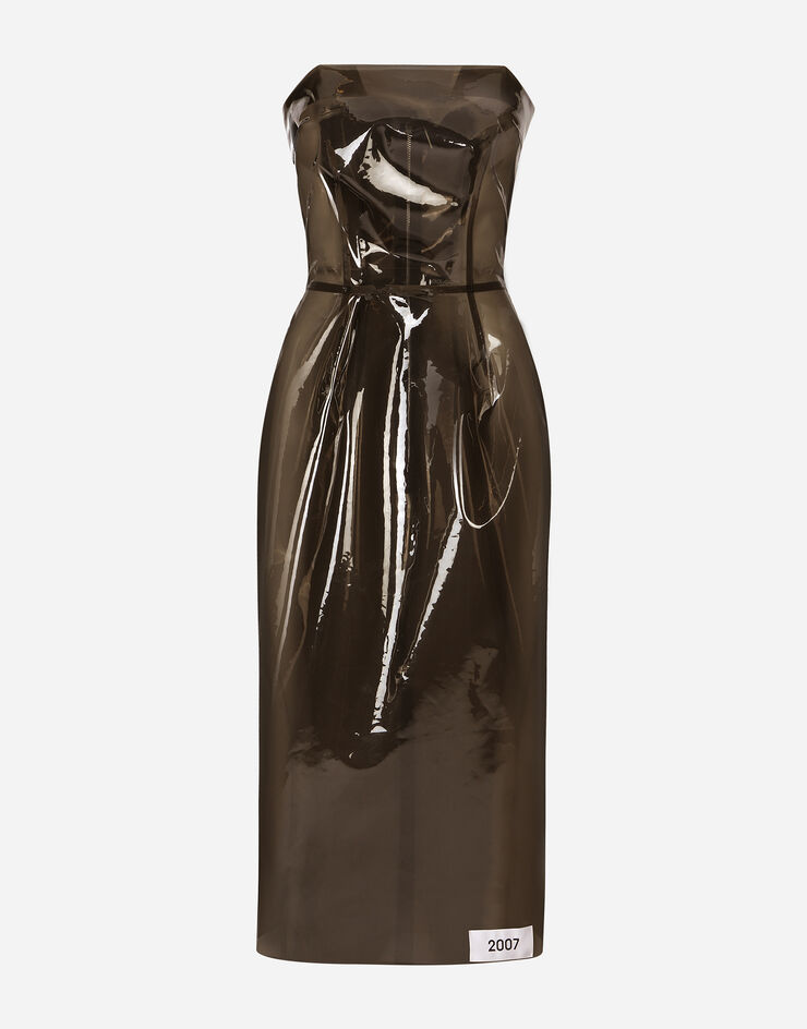 Dolce & Gabbana KIM DOLCE&GABBANA PVC calf-length dress Beige F6BIWTFUSU8