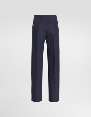 Dolce & Gabbana Linen pants Blue GY6IETGK320