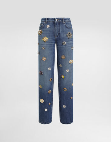 Dolce & Gabbana 5-Pocket-Hose aus Denim Mehrfarbig FTC8CZG8NC7