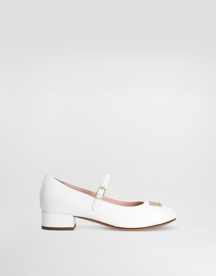 Dolce & Gabbana Nappa leather ballet flats White D11397A1200
