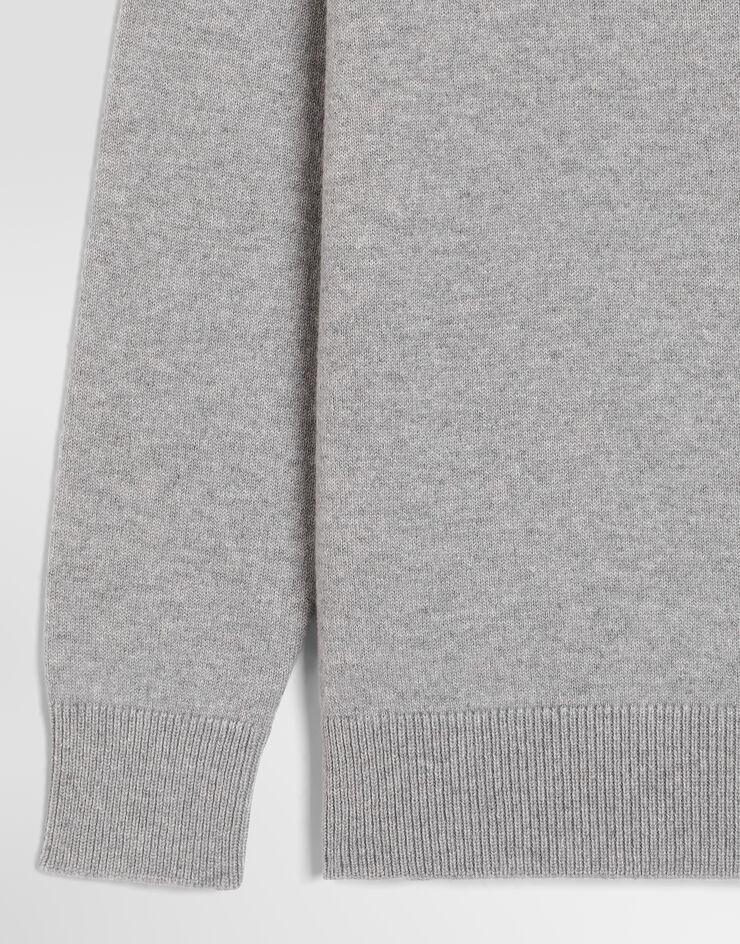 Dolce & Gabbana Пуловер из шерсти с логотипом Grey L4KWE2JGMLD