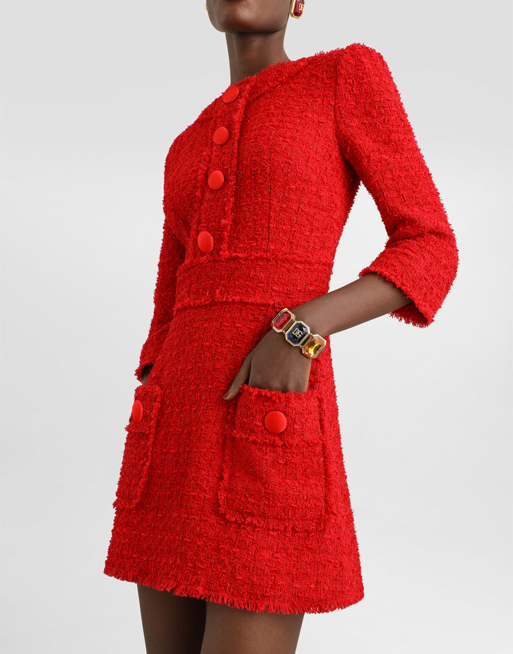Dolce & Gabbana Short dress in rachel tweed Dolce & Gabbana Short dress in rachel tweed Red F622ATHJMRM
