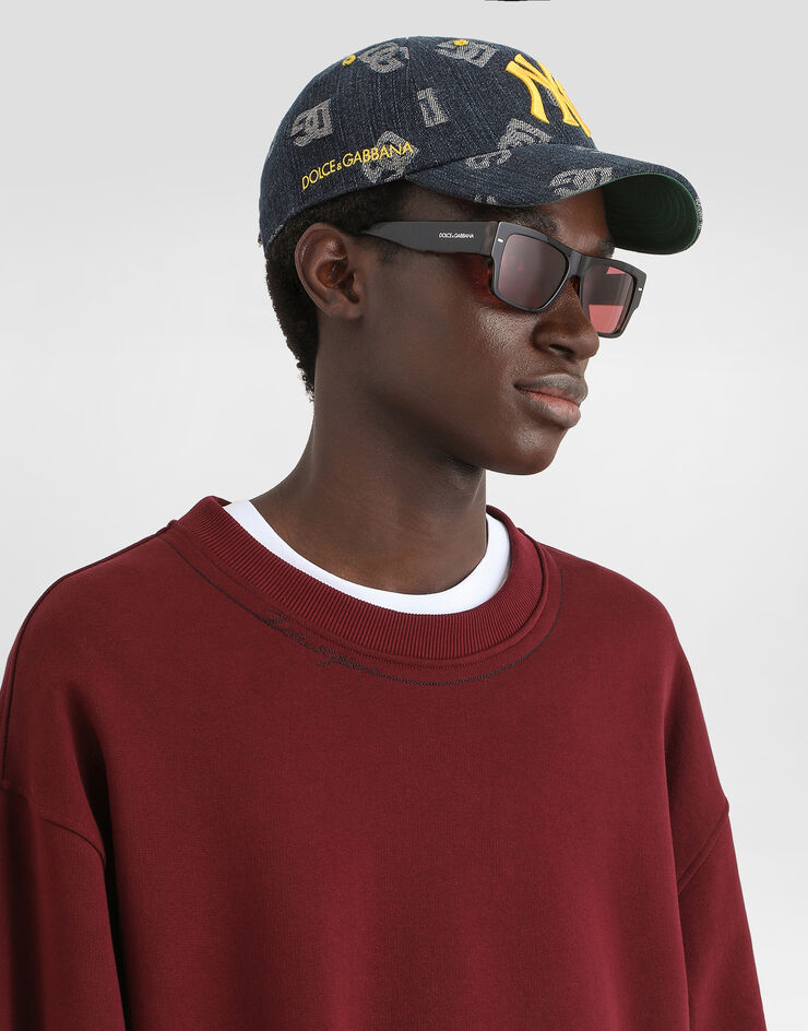 Dolce & Gabbana Dolce&Gabbana X ’47 New York Yankees Baseball Cap In Denim Logo Multicolor IH152MGI209