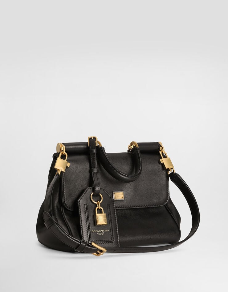 Dolce & Gabbana My Sicily handbag in plongé calfskin Black BB7781B7321