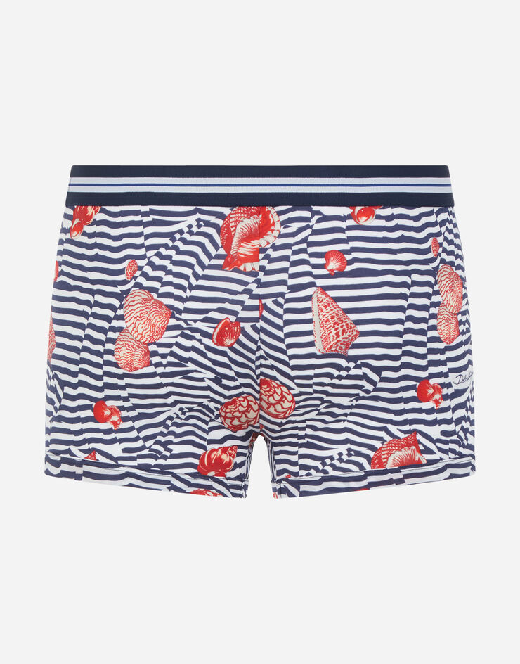 Dolce & Gabbana Cotton boxers with shell print CREAM M3A03JFS7E9