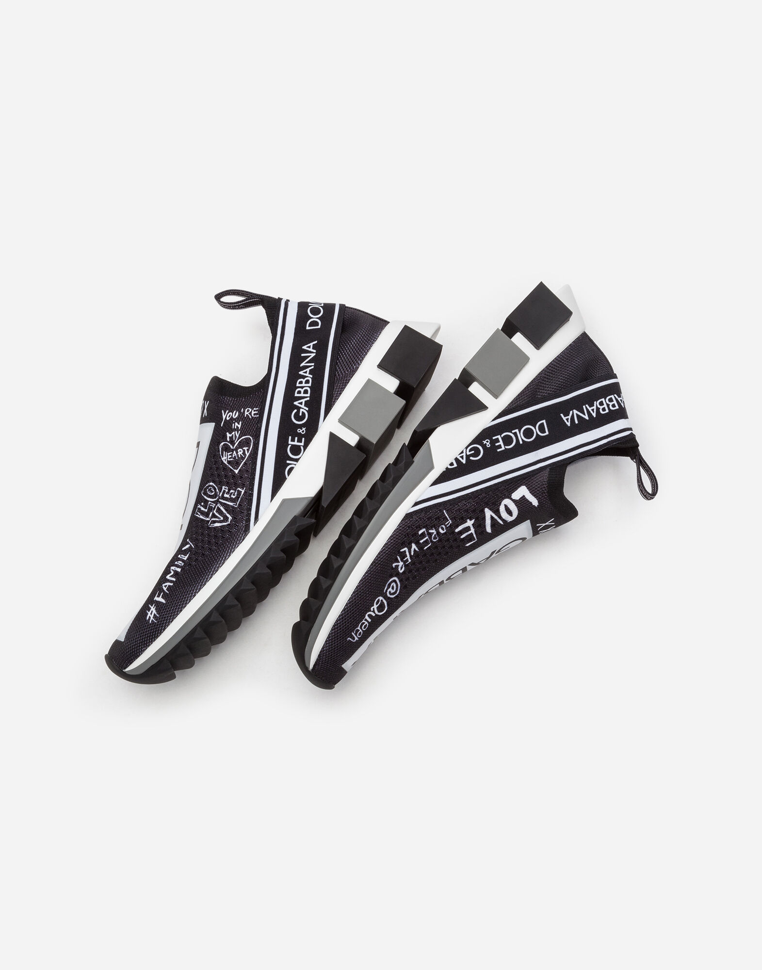 Graffiti Print Sorrento Sneakers Women s Shoes Dolce Gabbana