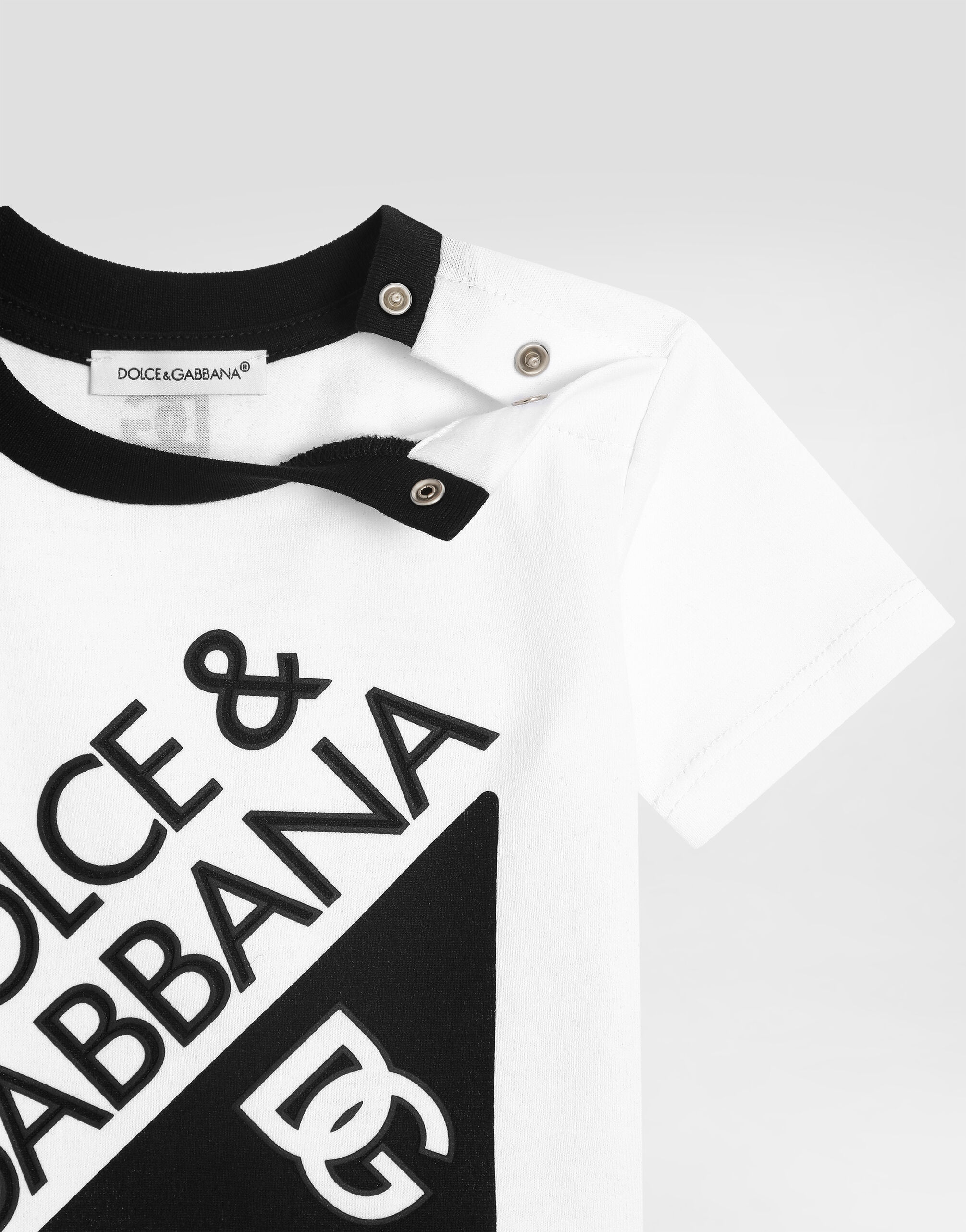 Jersey T-shirt with Dolce&Gabbana logo in White for Boys