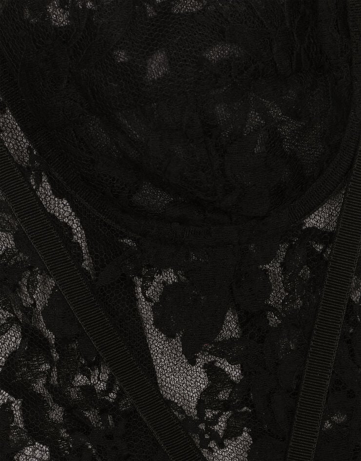 Dolce & Gabbana 蕾丝紧身上衣 黑色 F72X4THLMQJ