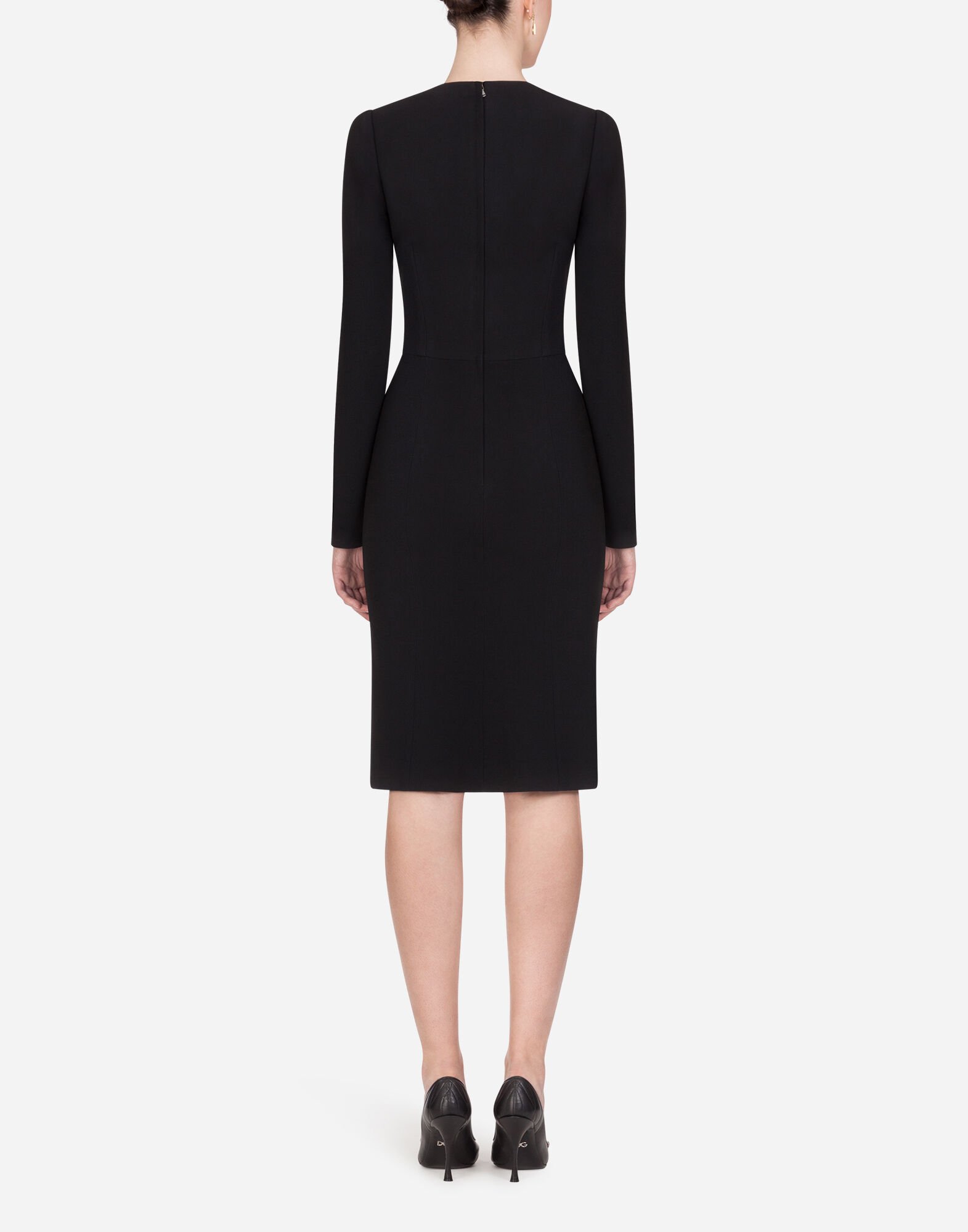 ワンピース DOLCE  GABBANA Women Mid Skirts F6TSMT FSA7B HN5IY Black Long chiffon one-shoulder dress in Black for Women