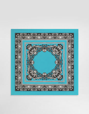 Dolce & Gabbana Silk twill scarf with bandanna print Print GQ348EG0TIH