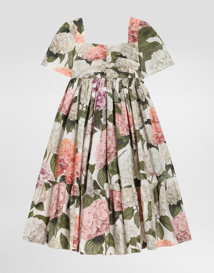 Dolce & Gabbana Hydrangea-print poplin dress Dolce & Gabbana Hydrangea-print poplin dress Multicolor L53DE7HS5T6