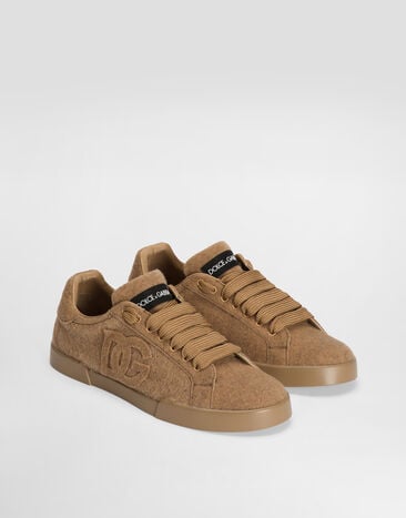 Dolce & Gabbana Portofino wool sneakers Beige CS2459A0978