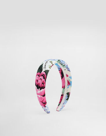 Dolce & Gabbana Printed poplin hairband Purple LB3L54FMTAC