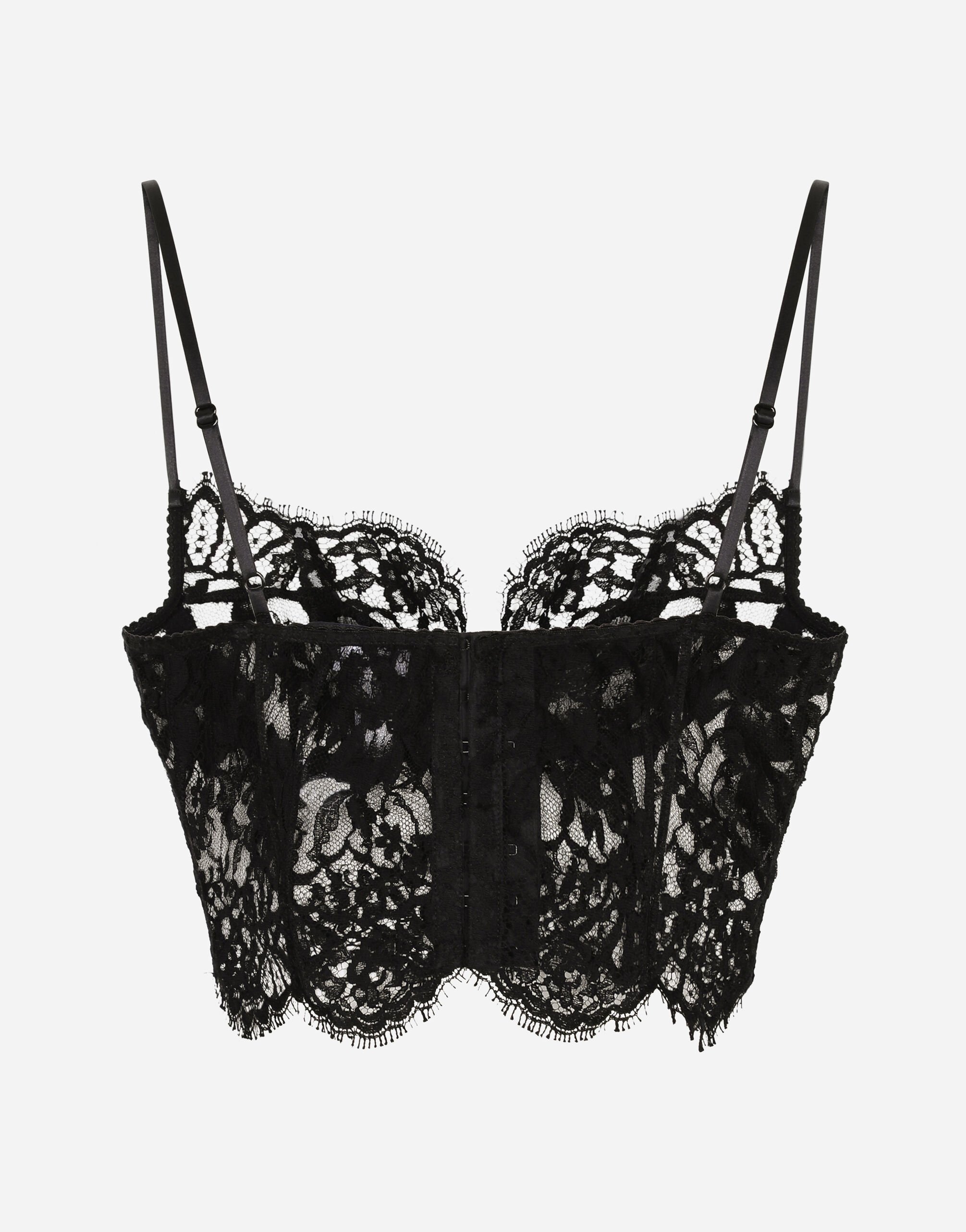 【関税&送料込み】Dolce & Gabbana Black Lace Balconette Br Lace balconette bralette in Black for Women | Dolce&Gabbana® US