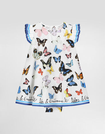 Dolce & Gabbana Poplin dress with butterfly print Print L23DW2FI5KS