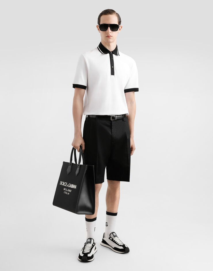 Dolce & Gabbana 涂层徽标尼龙大号购物袋 黑 BM2271AG182