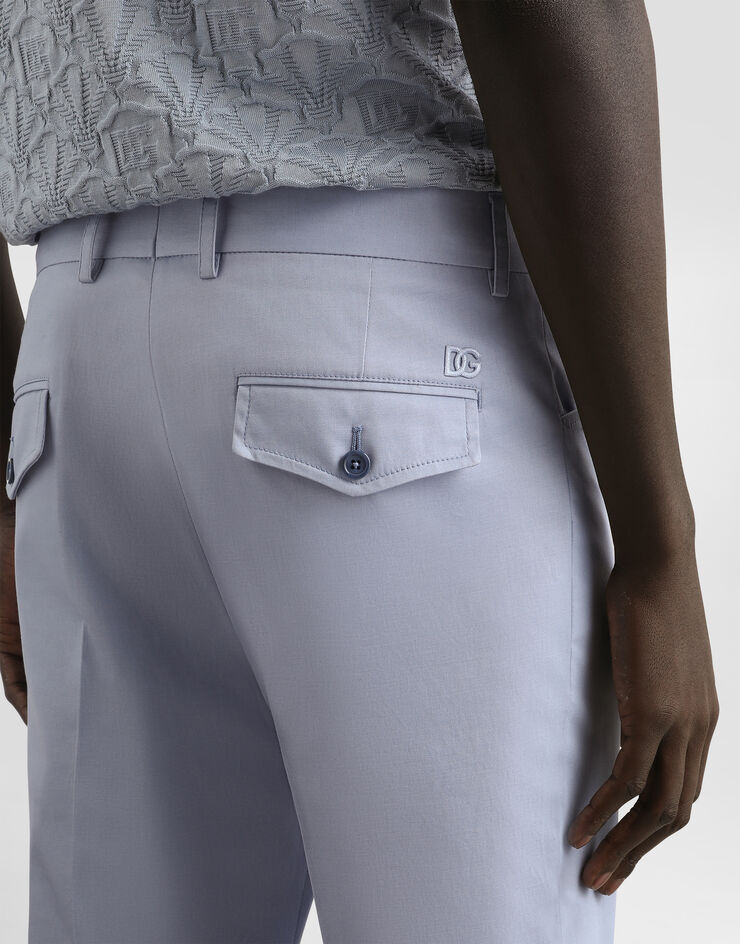 Dolce & Gabbana Cotton gabardine cargo trousers Azure GP13MZFUFNV