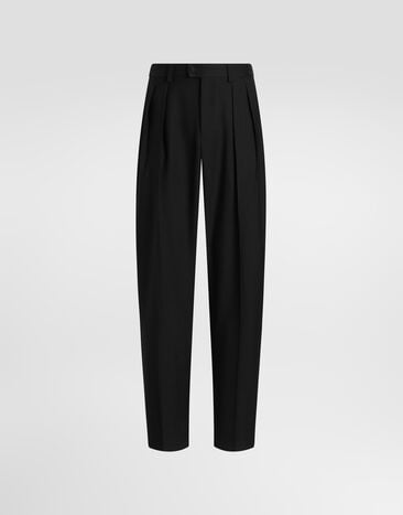 Dolce & Gabbana Wool gabardine trousers Dolce & Gabbana Wool gabardine trousers Brown GP166TFU21E
