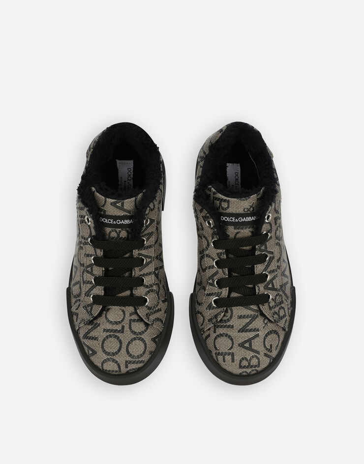 Dolce & Gabbana Sneaker Portofino aus Logo-Jacquard beschichtet Mehrfarbig DA0702AJ699