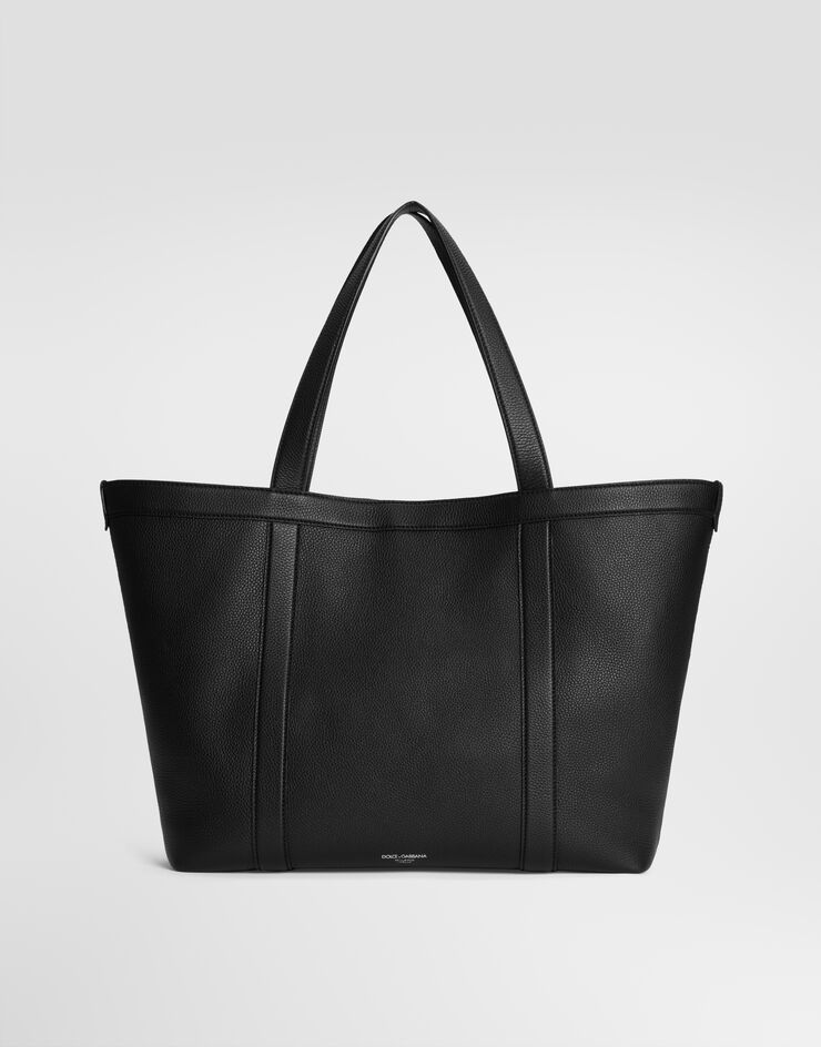 Dolce & Gabbana DG Belt calfskin shopping bag Black BM7951A3X80