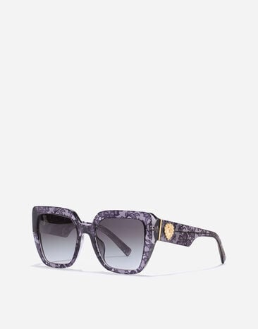 Dolce & Gabbana Lunettes de soleil Devotion Print black lace VG453AVP18G