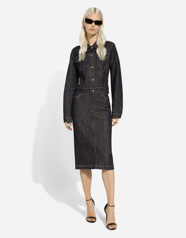 Dolce & Gabbana Denim midi skirt Blue F4BR8DG8KQ3