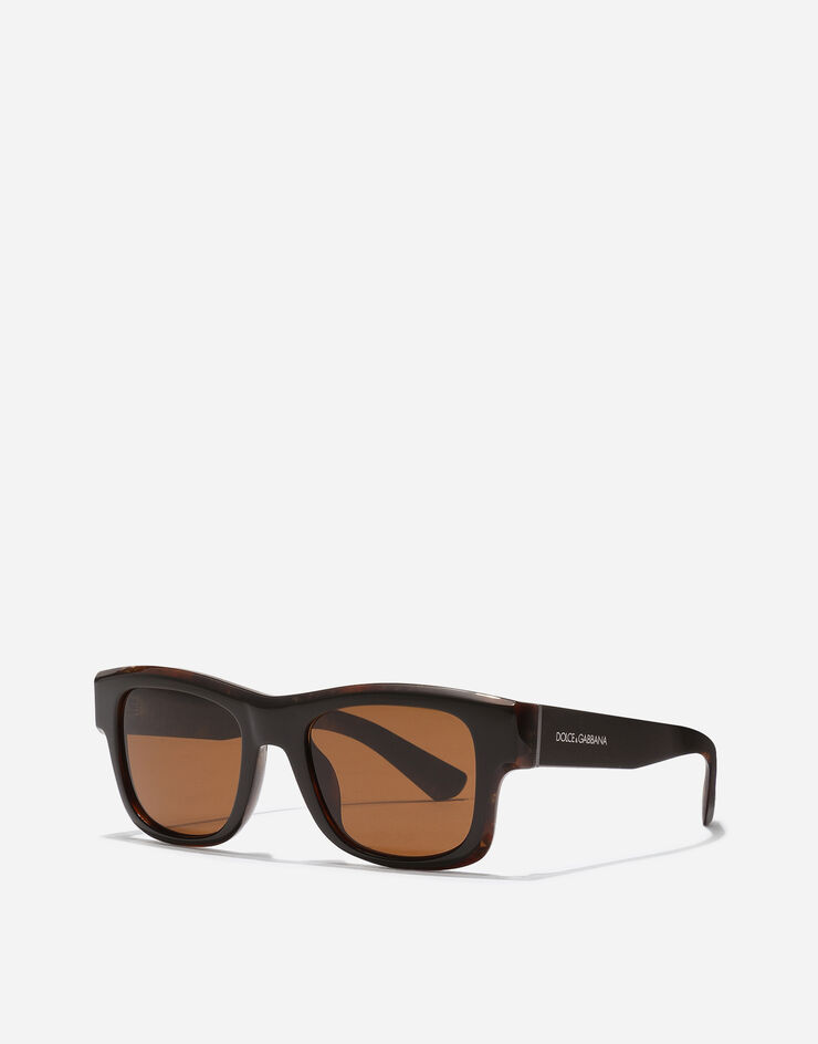 Dolce & Gabbana نظارة شمسية Lusso Sartoriale بني في الأعلى/ذهبي لؤلؤي وبني VG4515VP673