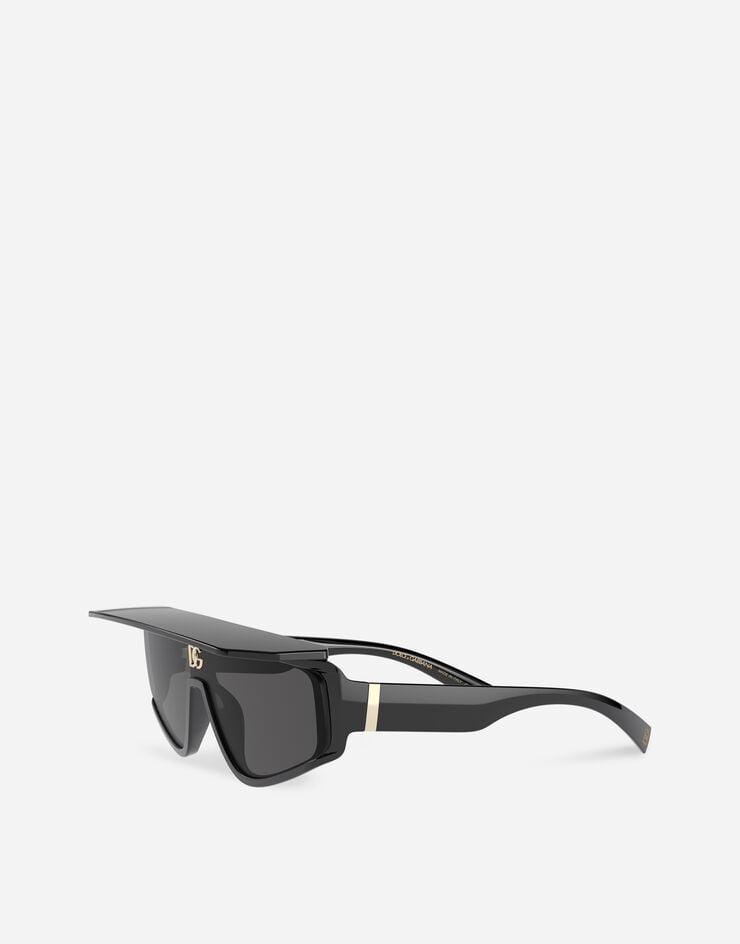 Dolce & Gabbana نظارة شمسية بشعار DG متقاطع أسود VG6177VN187